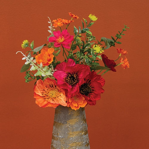 Sunset Poppy & Blooms Spray