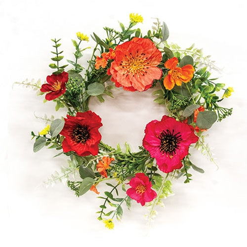 Sunset Poppy & Blooms Candle Ring