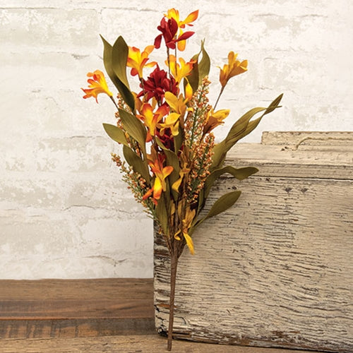 Orange & Burgundy Wildflower Heather Pick