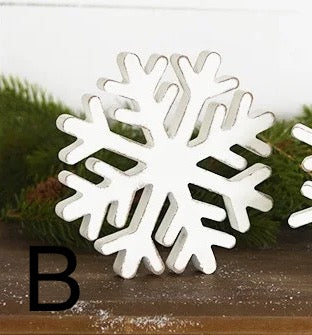 7" Wood Snowflake