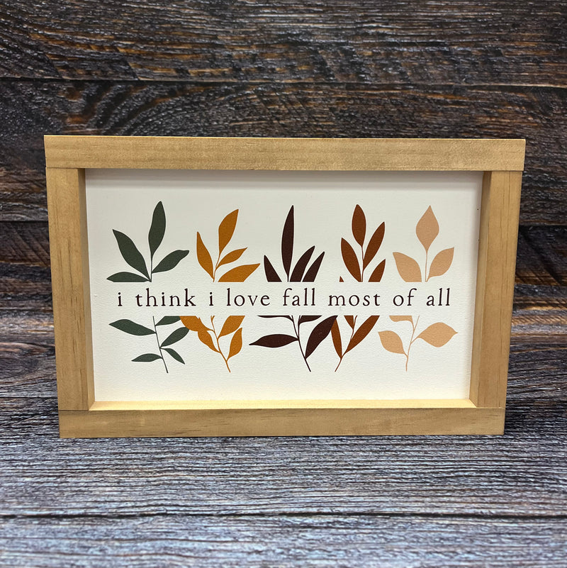 Love Fall Most of All Framed Wall Decor
