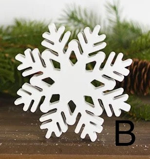 5" Wood Snowflake