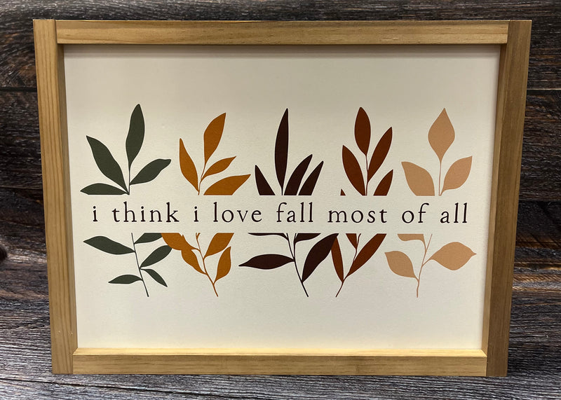 Love Fall Most of All Framed Wall Decor