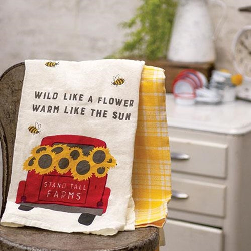 Wild Like a Flower Kitchen Towels, Set of 2