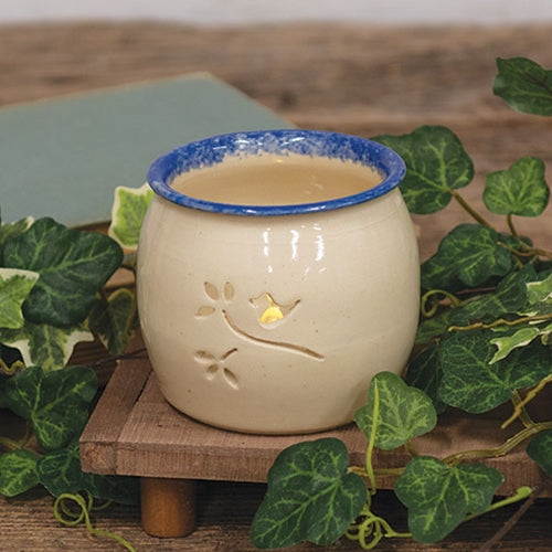 Stoneware Bird & Branch Luminary