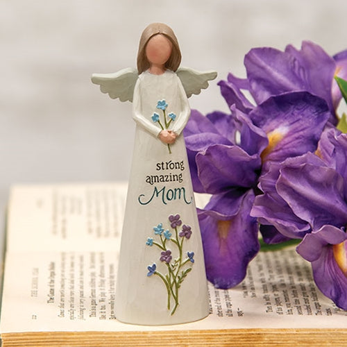 Strong Amazing Mom Resin Angel