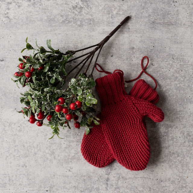 Frosted Boxwood & Red Berry Pick