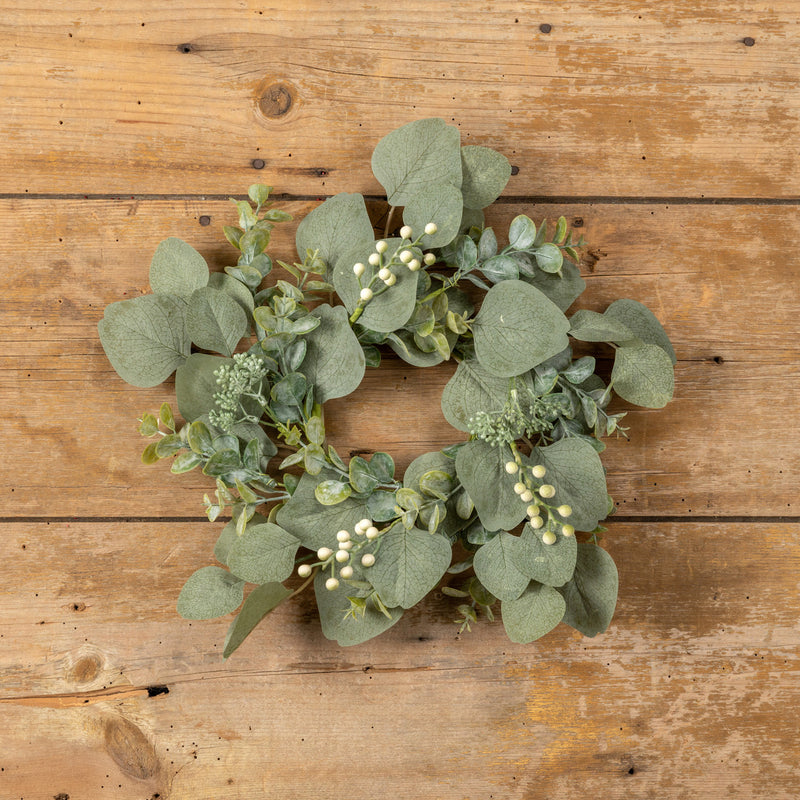 14" EUCALYPTUS & BERRY MINI WREATH