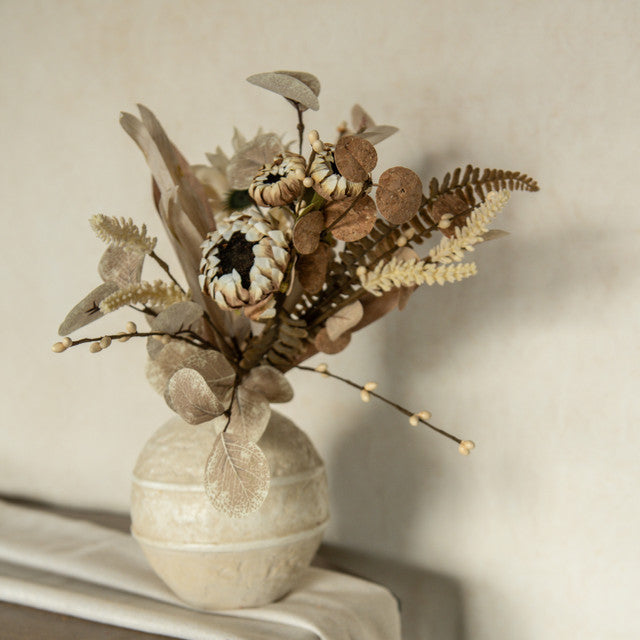 Cream Sunflower & Wheat Bush