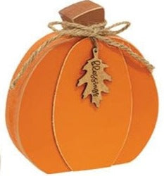Thankful Grateful Blessings Chunky Pumpkin