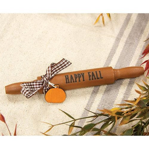 Happy Fall Wooden Rolling Pin
