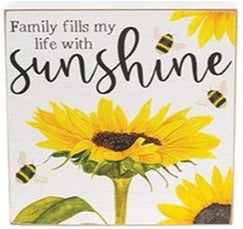 Sunflower Happiness Box Sign