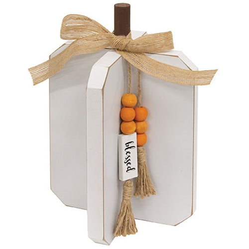 Large Wooden Interlocking Pumpkin