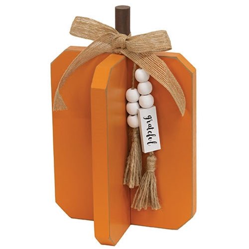 Large Wooden Interlocking Pumpkin