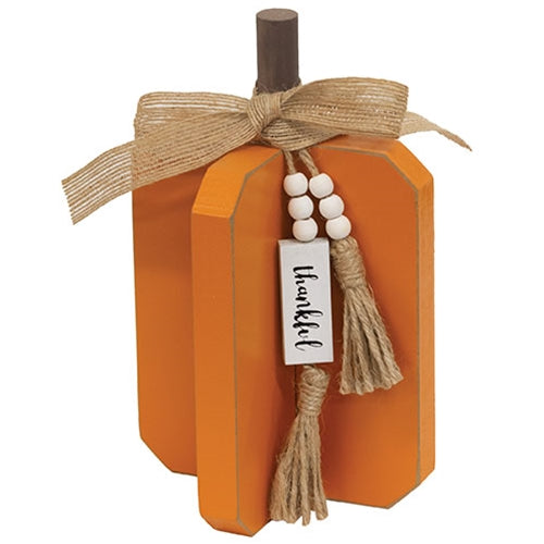 Small Wooden Interlocking Pumpkin