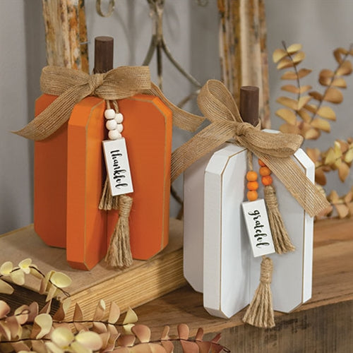 Small Wooden Interlocking Pumpkin