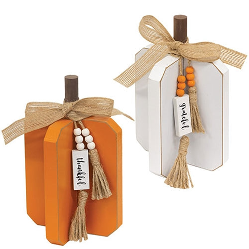 Small Wooden Interlocking Pumpkin