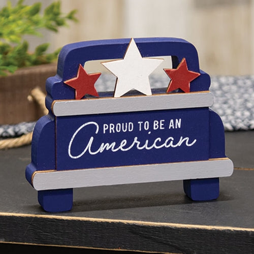 Proud To Be An American Chunky Blue Truck Sitter