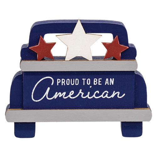 Proud To Be An American Chunky Blue Truck Sitter