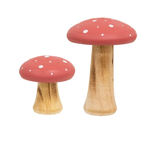 Wooden Mushroom Sitter