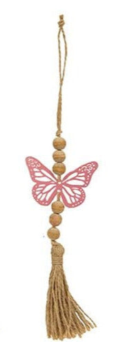 Beaded Metal Butterfly Ornament