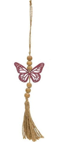 Beaded Metal Butterfly Ornament