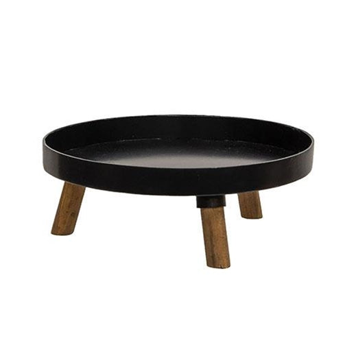 Black Metal & Wood Riser