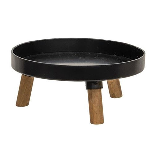 Black Metal & Wood Riser