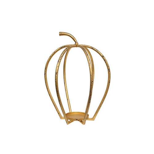 Distressed Golden Pumpkin Open Air Lantern