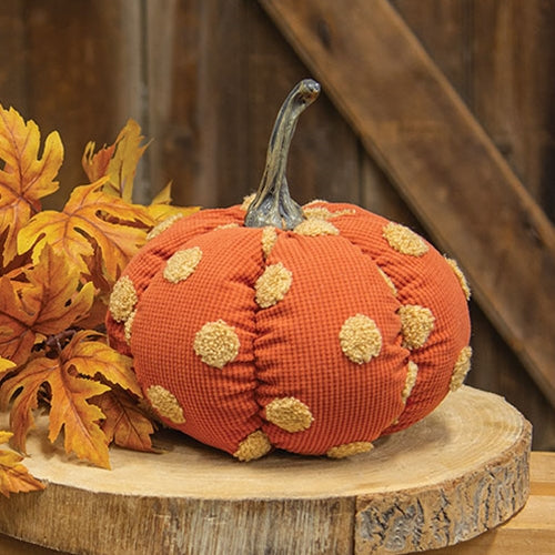 Plush Polka Dot Pumpkin