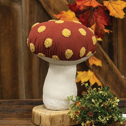 Plush Polka Dot Mushroom Sitter