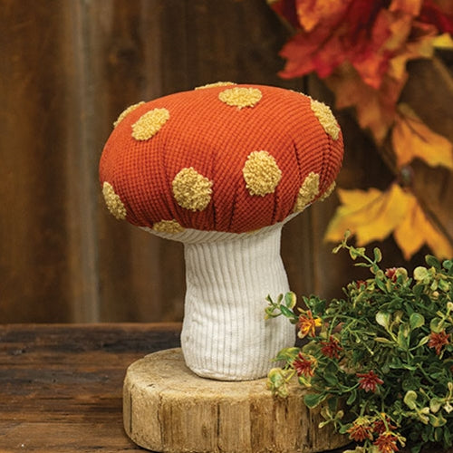 Plush Polka Dot Mushroom Sitter