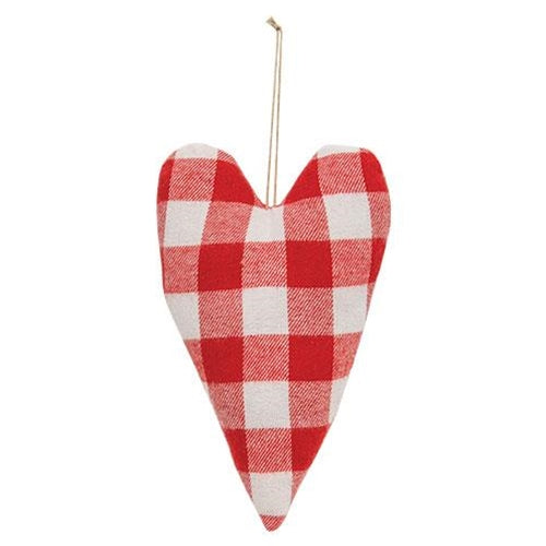 Buffalo Check Heart Pillow