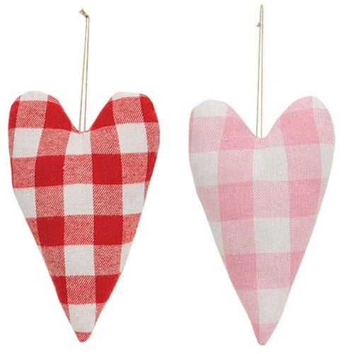 Buffalo Check Heart Pillow