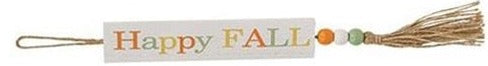 Harvest Multi Color Beaded Wood Tag w/ Tassel