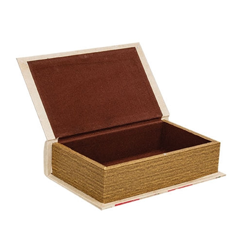 Vintage Christmas Postage Stamps Canvas Book Box