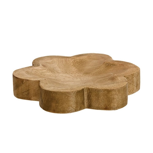Carved Look Wooden Daisy Tray
