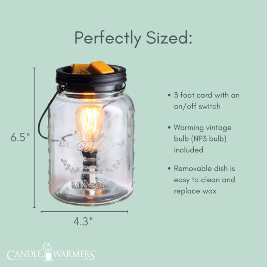 Vintage Bulb Illumination Warmer - Mason Jar
