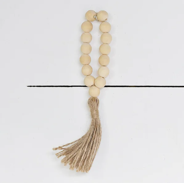 Natural Beads w/ Tassle