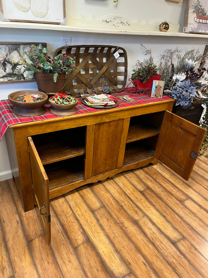 Old Wood Console Cabinet