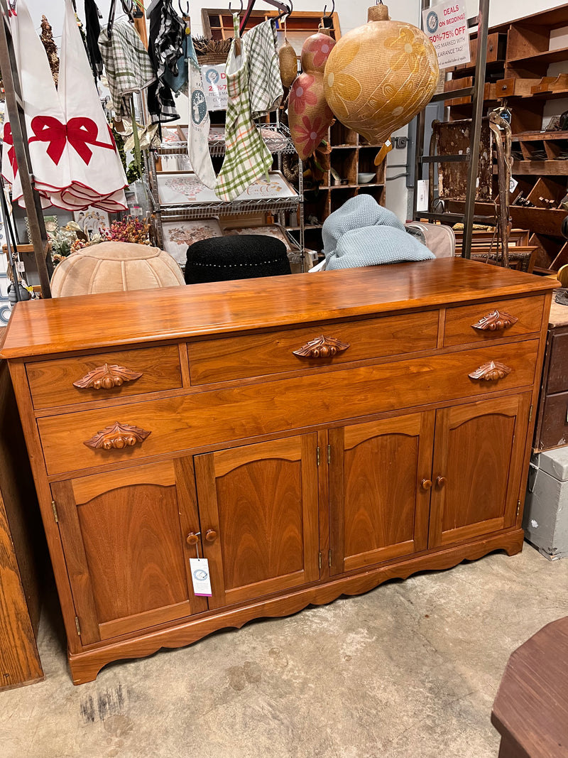 Solid Cherry Buffet w/ Carved Handles
