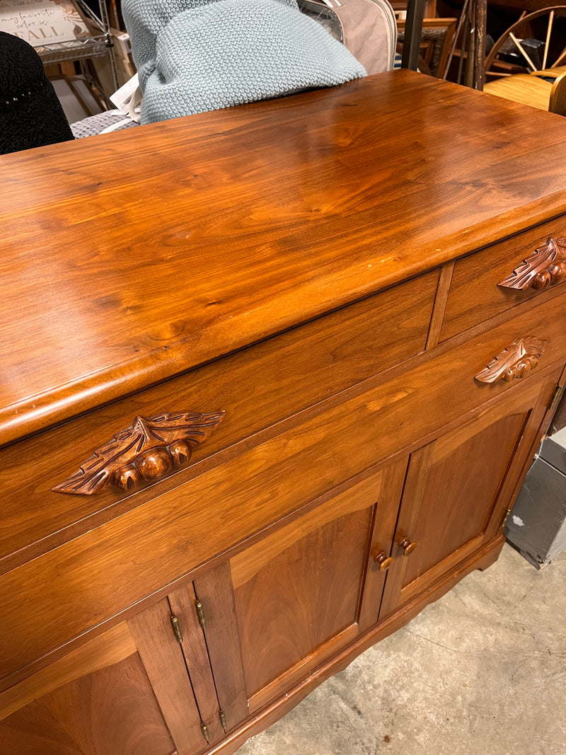 Solid Cherry Buffet w/ Carved Handles