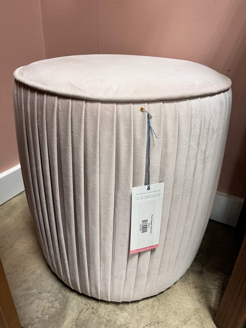 Pink Pleated Poof Pier 1