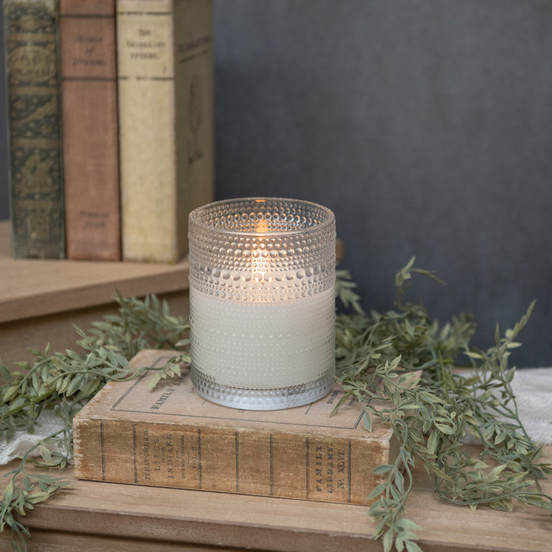 DOTTED GLASS 3D FLAME CANDLE