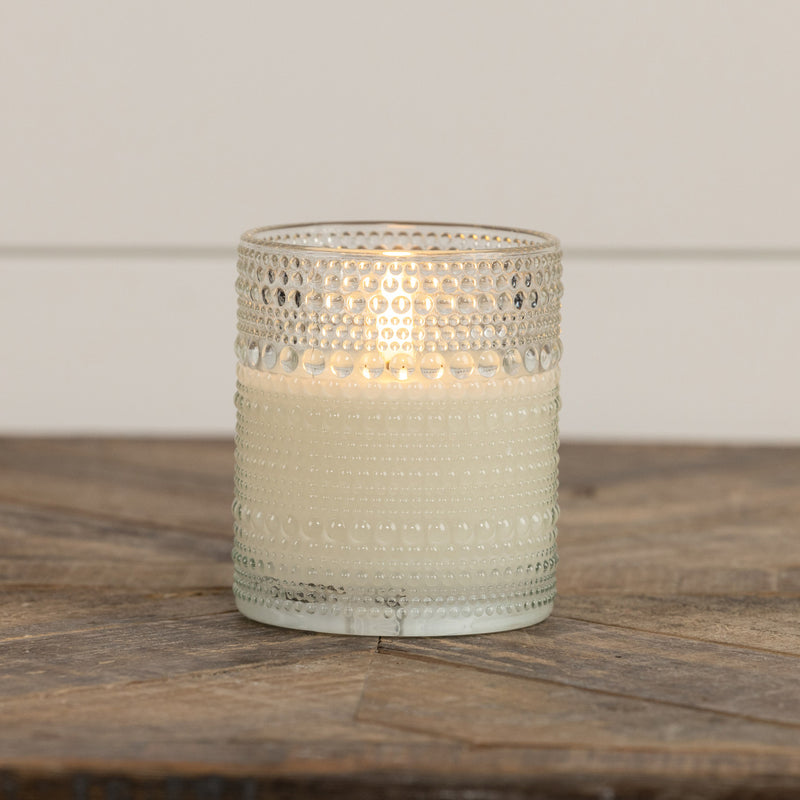 DOTTED GLASS 3D FLAME CANDLE