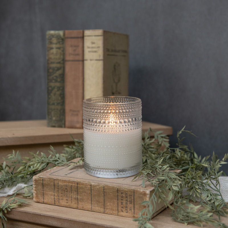 DOTTED GLASS 3D FLAME CANDLE