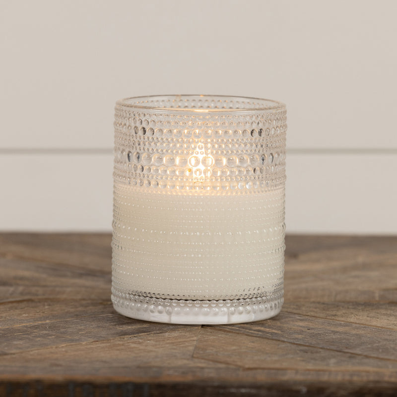 DOTTED GLASS 3D FLAME CANDLE