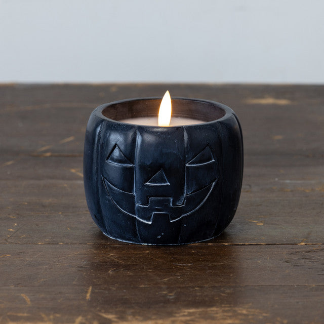 Black Jack-O-Lantern 3D Flame Candle