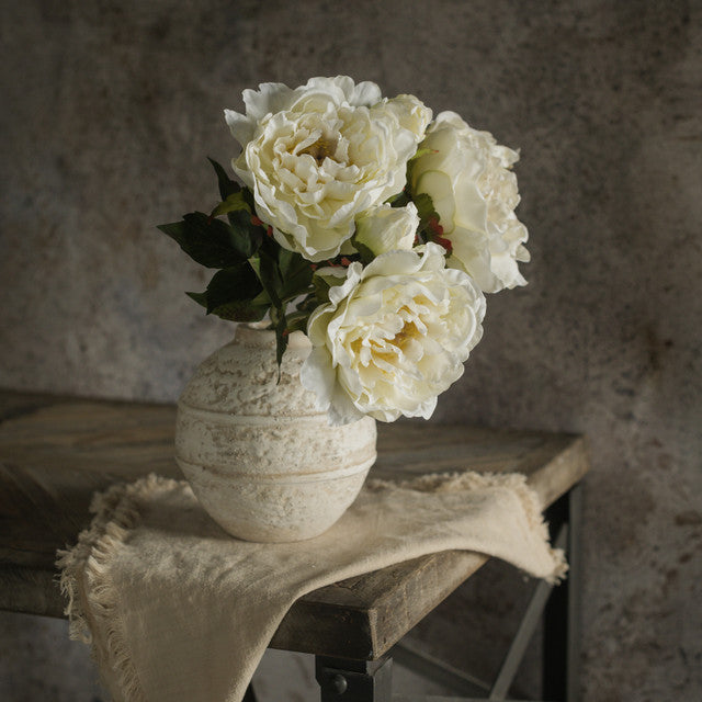 15" CREAM PEONY SPRAY