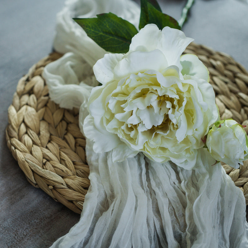 15" CREAM PEONY SPRAY